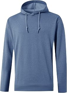 M MAELREG Mens Hoodies Pullover Performance Lightweight Hoodies For Men With 2 Pocket Dry Fit Wicking Stretch Golf Sweatshirt