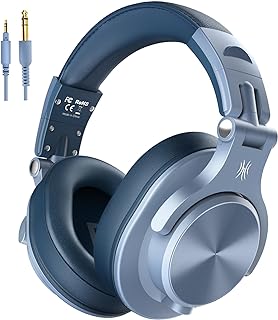 OneOdio A71 Hi-Res Wired Studio Headphones with SharePort for Recording | 40mm drivers, foldable over-ear fit, in-line mic and 3.5mm/6.35mm plugs for monitoring, mixing, DJ practice and guitar amps