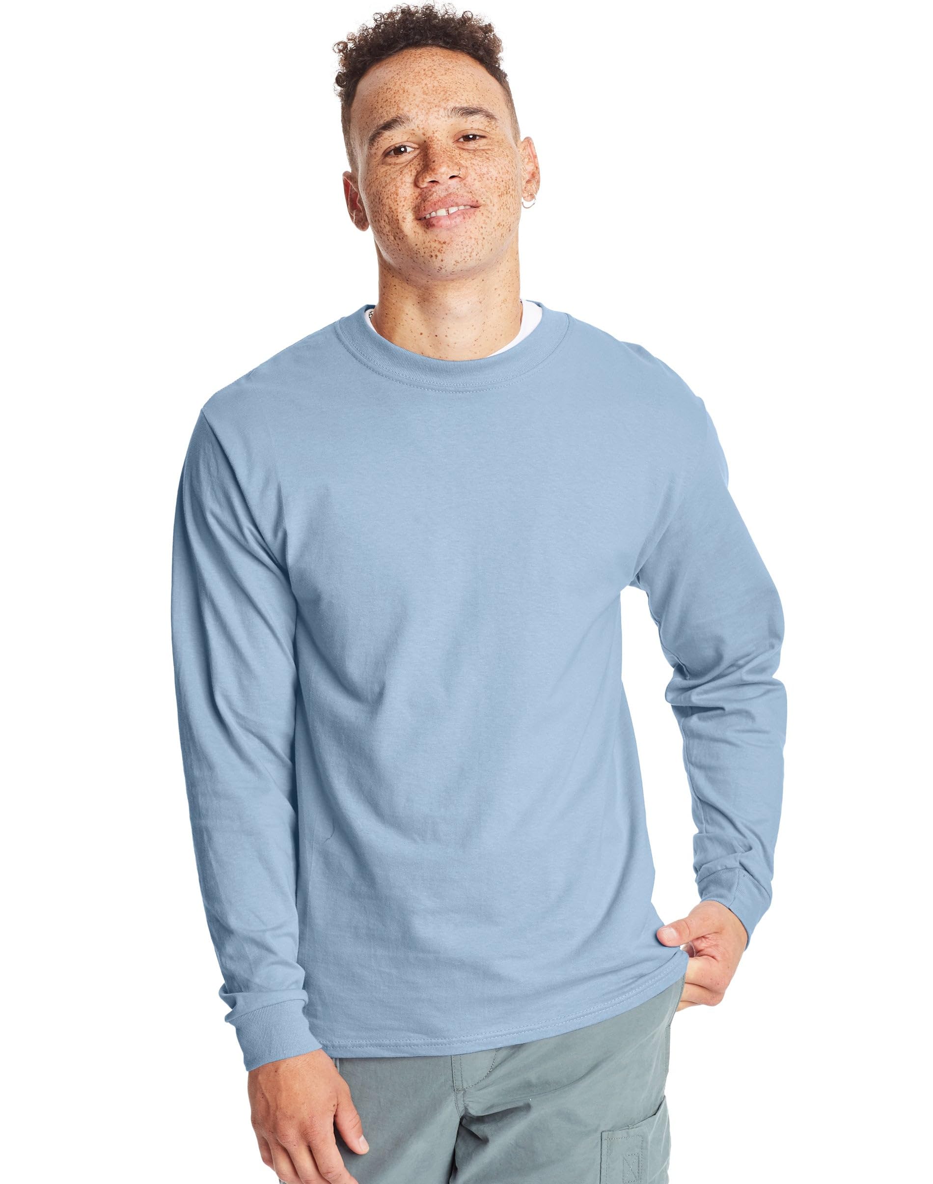 Hanes Men's Long-Sleeve Beefy-T Shirt (Pack of 2)