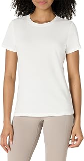 Amazon Essentials Womens Active Soft Cotton Regular Fit Crewneck Short Sleeve Lightweight Yoga Workout T-Shirt