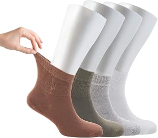 Cosyfeel® Women Loose Diabetic Socks, 4-Pack, Multicolour Options