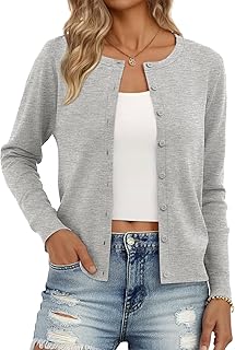 Trendy Queen Women Lightweight Crewneck Cardigan Sweaters Autumn Dresses Fashion 2025 Clothing