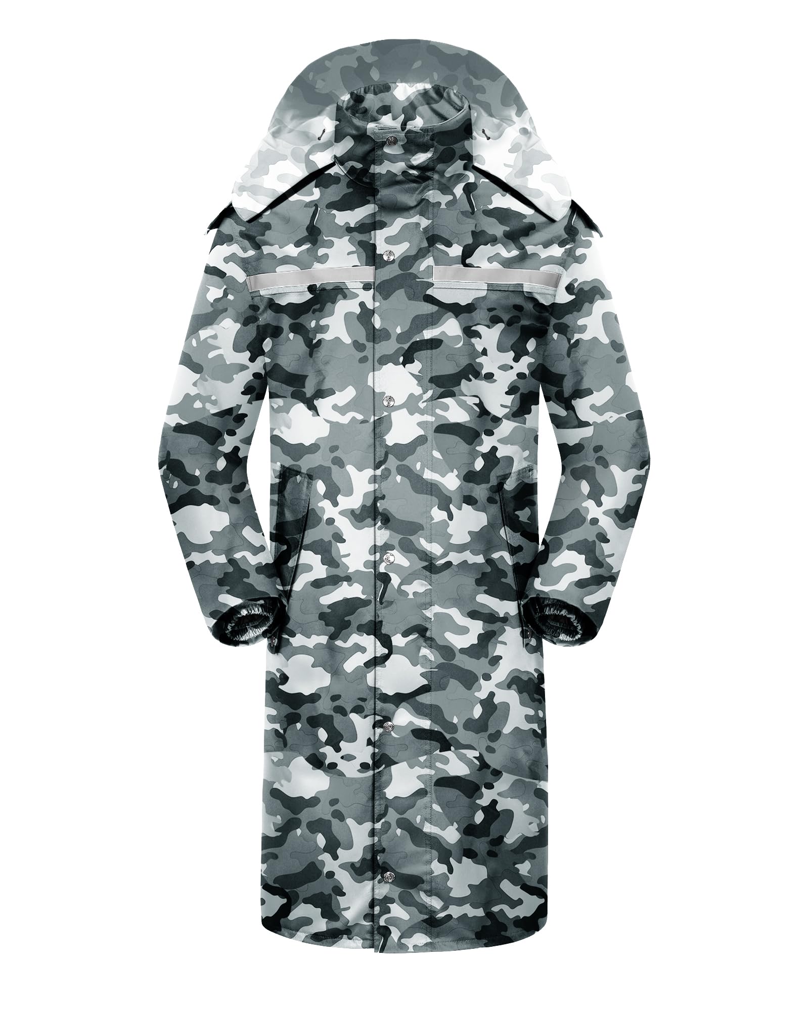 iCreek Raincoat Waterproof Hi Vis Reflective Long Rain Jacket Unisex