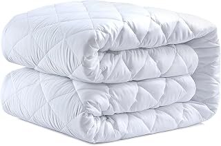 Caroline Shatuik Mattress Protector Double Bed Extra Deep fitted 40cm Stretch Skirt Anti Allergy- Mattress Topper Cover(137 X 190cm) Not Waterproof