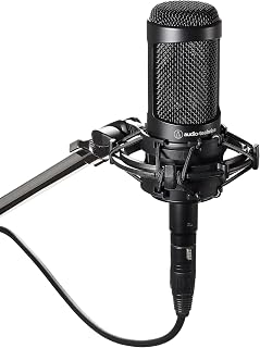 Audio-Technica AT2035 Condenser Microphone, Single-Directional/Low-Cut Switch/Pad Switch/Includes Dedicated Shock Mount/Recording/Home Recording/Video Streaming/Podcasts/Live Broadcast/DTM/Black