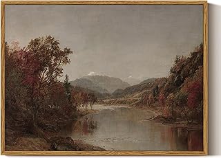 ARPEOTCY Vintage Framed Canvas Fall Wall Art, Natural Scenery Wall Decor | 12x16 inch Landscape Paintings for Living Room Bedroom, Rustic Farmhouse Art Prints, for Office