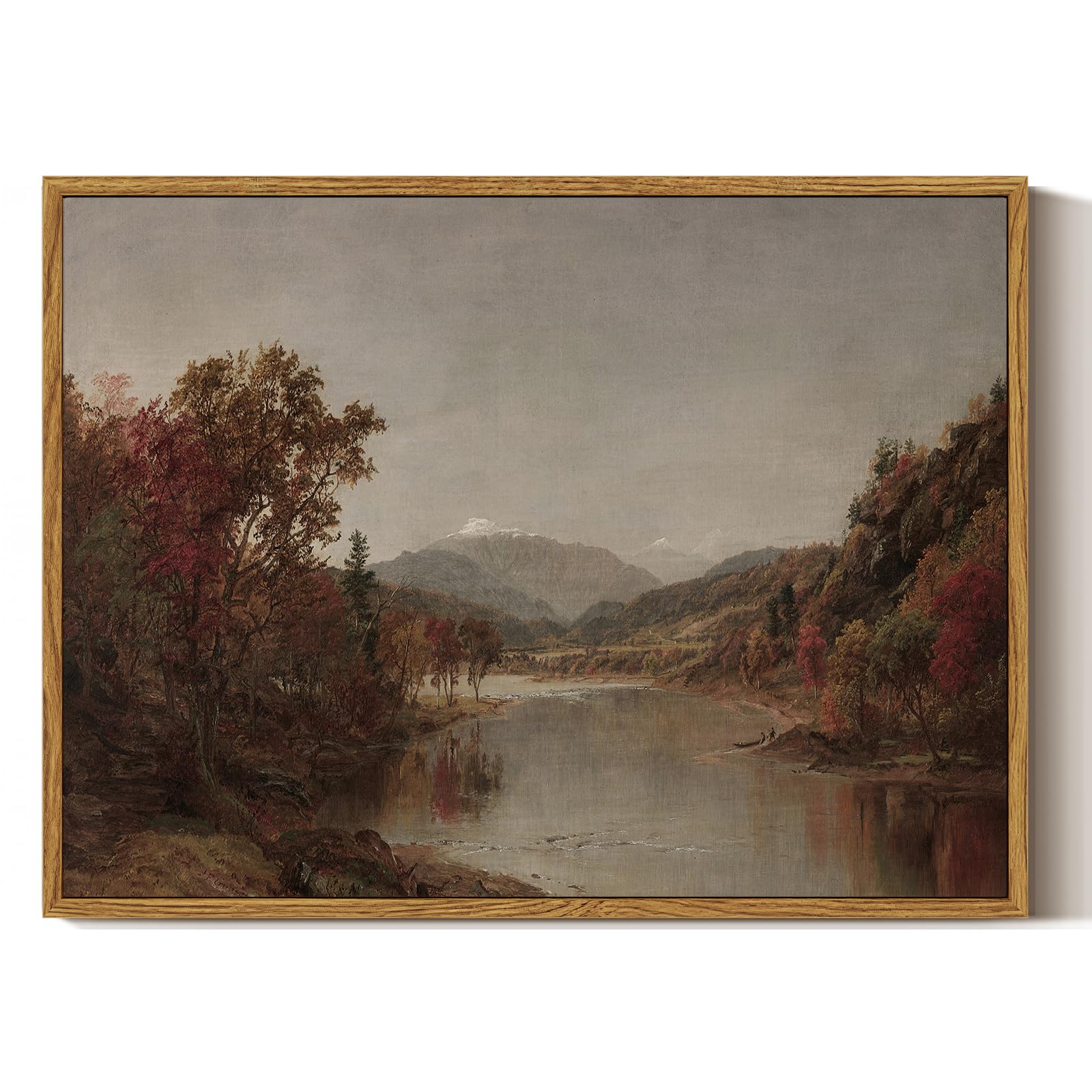 ARPEOTCY Vintage Framed Canvas Fall Wall Art, Natural Scenery Wall Decor | 12x16