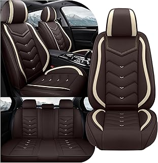 Car Seat Covers Fit for Ford F-150/F-250/F-350 2009-2026, Stylish Sport Seat Cover, Waterproof Wear-Resistant Premium Car Seat Cover，Ford F-150 Seat Covers. (Full Set/Coffee Color)