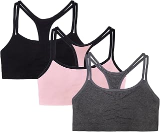 Fruit of the Loom Women's Spaghetti Strap Cotton Cami Sports Bra Multipack