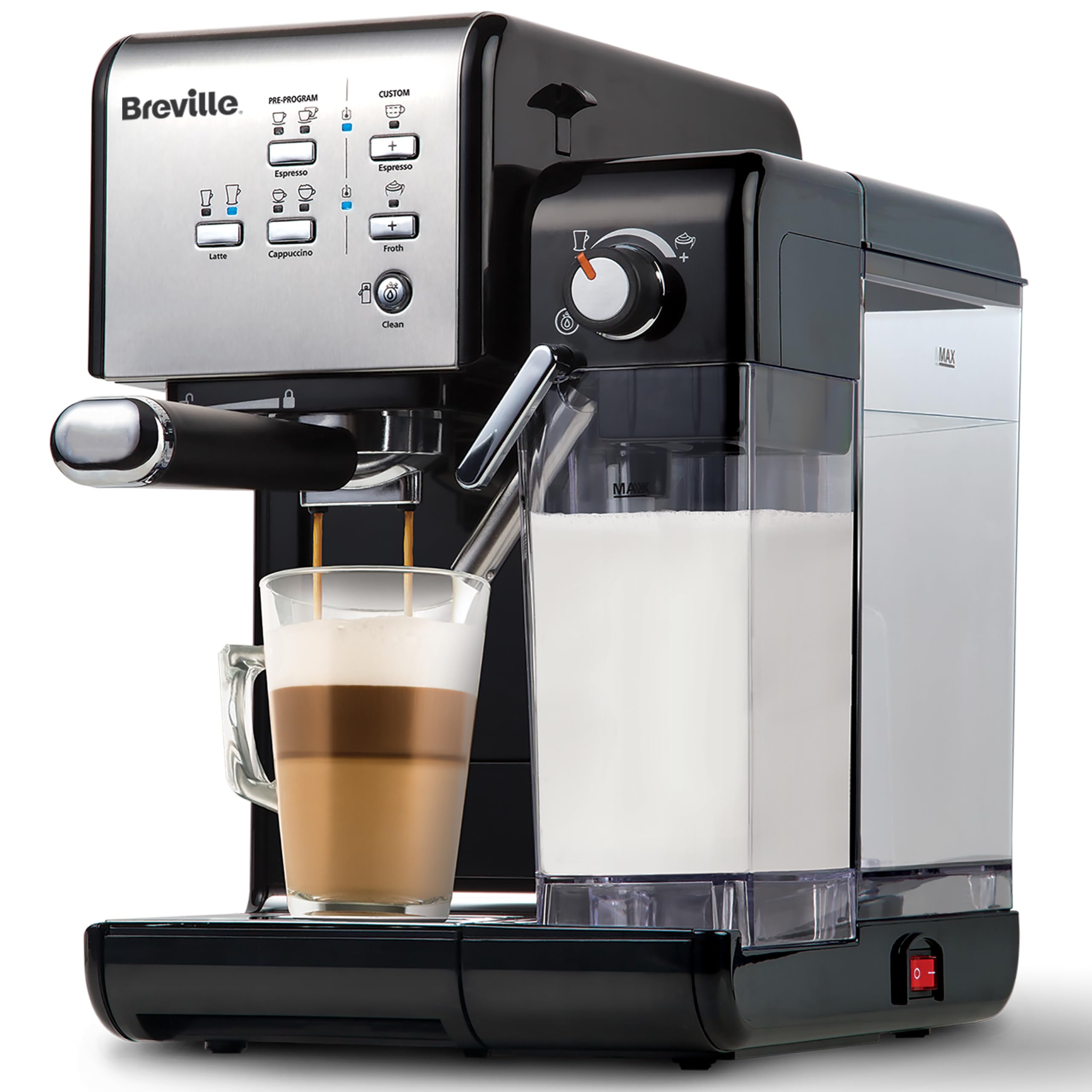 Breville One-Touch CoffeeHouse Coffee Machine | EspressoCappuccino & Latte Maker