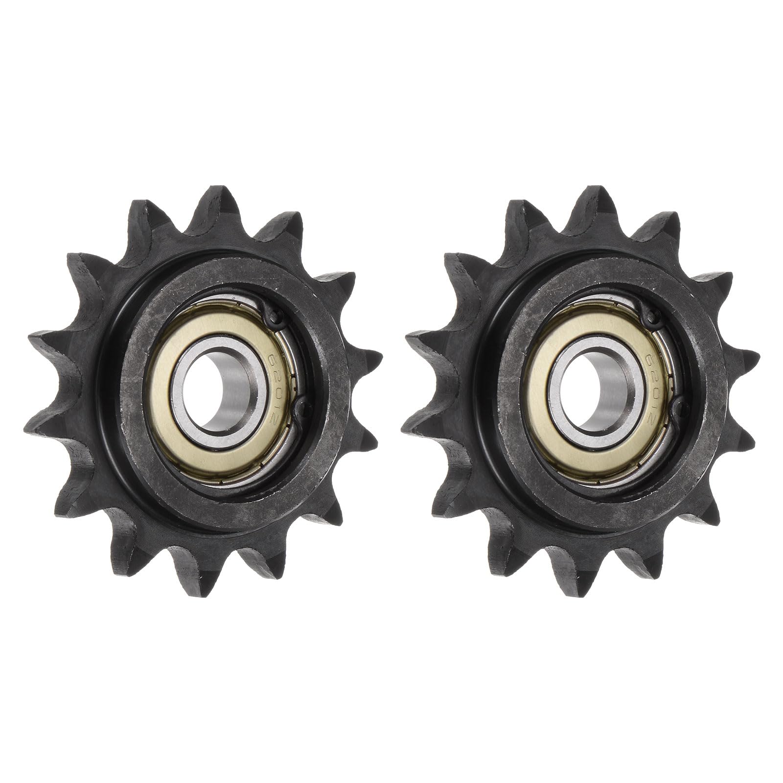 uxcell 2pcs ANSI #40 / DIN(ISO)08A Roller Chain Idler Sprocket 12mm Bore, 1/2" P