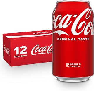 Coca-Cola Soda Soft Drink Fridge Pack Cans, 12 fl oz, 12 Pack | Carbonated drink with classic cola flavor