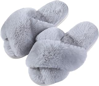 Evshine Ladies Memory Foam Cross Ligament Slippers