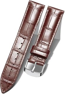 BINLUN Genuine Crocodile Leather Watch Strap Quick Release Replacement Waterproof Watch Strap 10 Colours 13 Sizes for Men Women