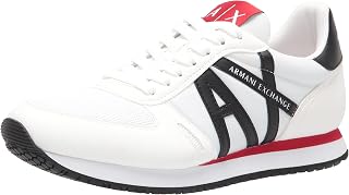 Armani Exchange Retro Running Shoe Logo Black, Grey