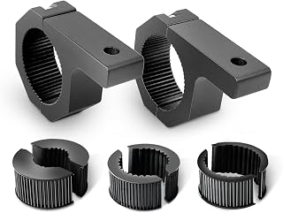 Nilight 2 Pack Off Road LED Light Mount Bracket, Horizontal Tube Clamp | Fits 1", 1.5", 1.75", 2" Horizontal Bars Roll Cage Bull Bar Roof Rack Mount Holder for Truck ATV UTV SUV Boat