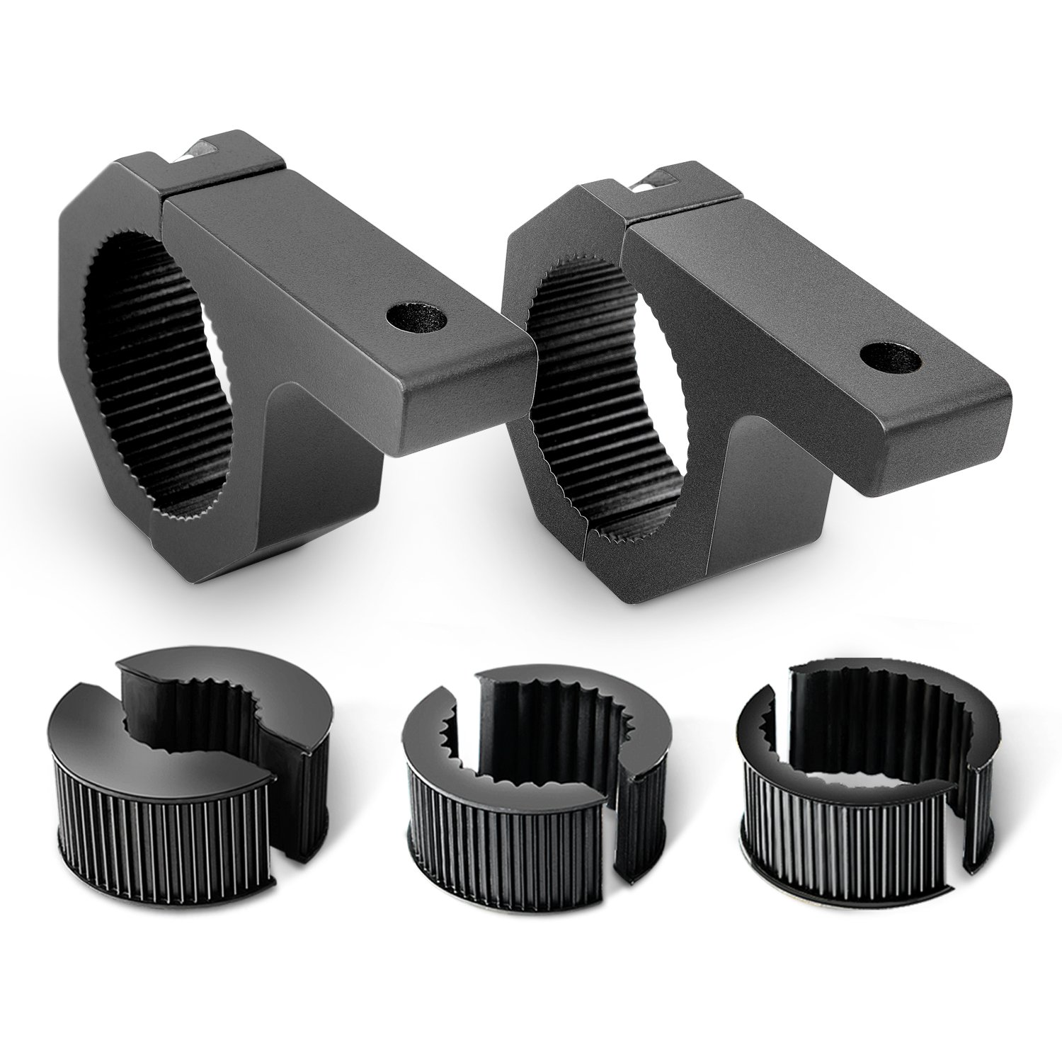 Nilight 2 Pack Off Road LED Light Mount Bracket, Horizontal Tube Clamp | Fits 1&