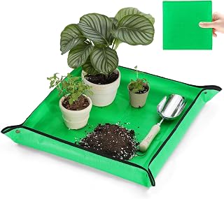 Repotting Mat Super Thick for Soil & Succulent Potting Mix 26.8"x 26.8" | Mess-Free Waterproof Foldable & Easy Clean - Cactus & Succulent Soil Potting Mat - Indoor Potting Soil Gardening Essentials