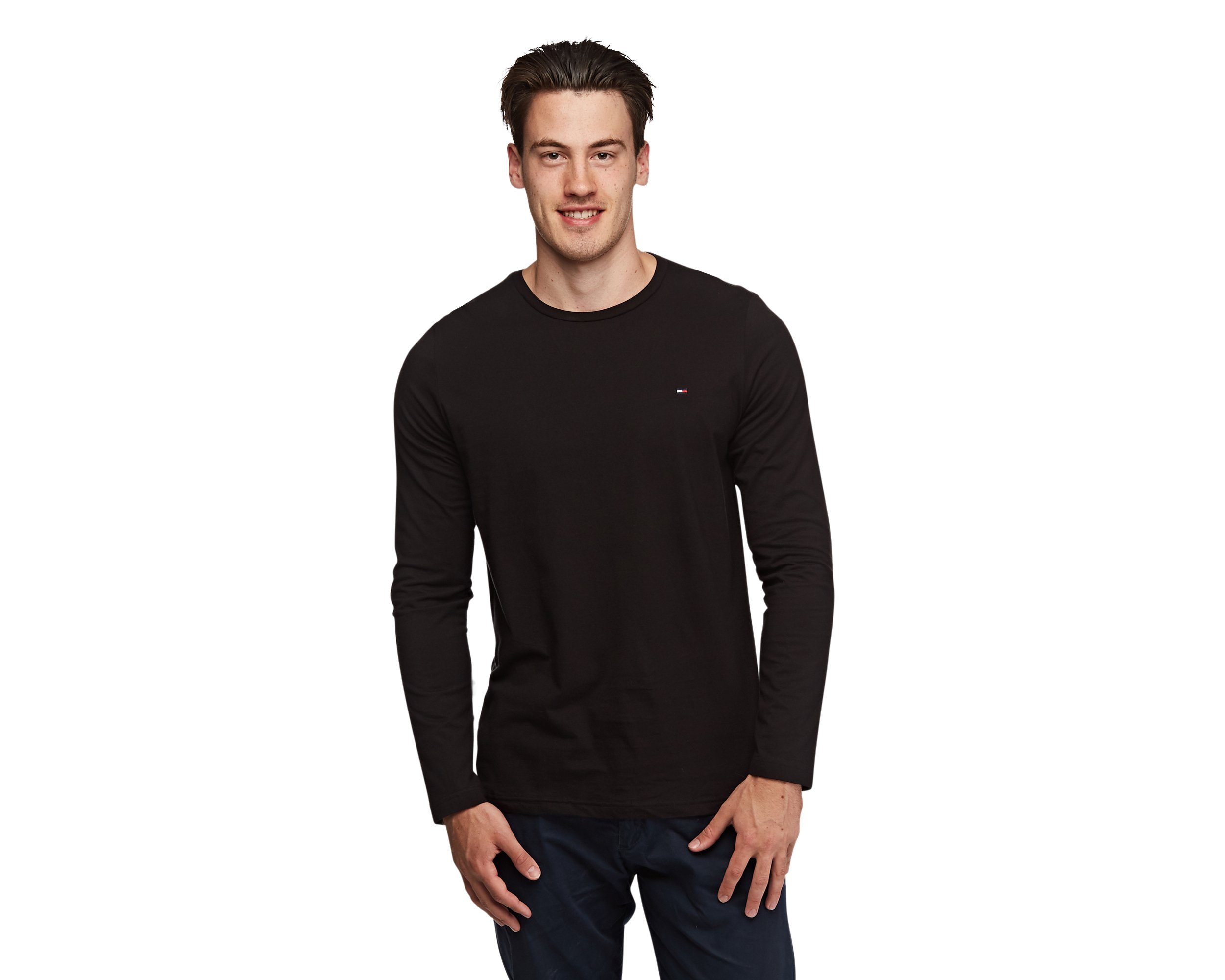 Tommy Hilfiger Men's Long Sleeve Flag Tee