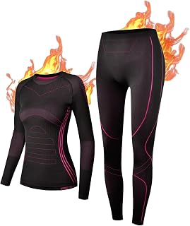 NOOYME Women's Thermal Underwear Functional Thermal Underwear for Skiing, Running, Gym