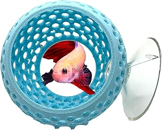 CTWPets Betta Bulb Hide, Betta Bed & Aquarium Cave, Cotton Candy Blue | Suction-cup hide mounts to aquarium glass, creating a sheltered resting spot for bettas, shrimp and other small fish