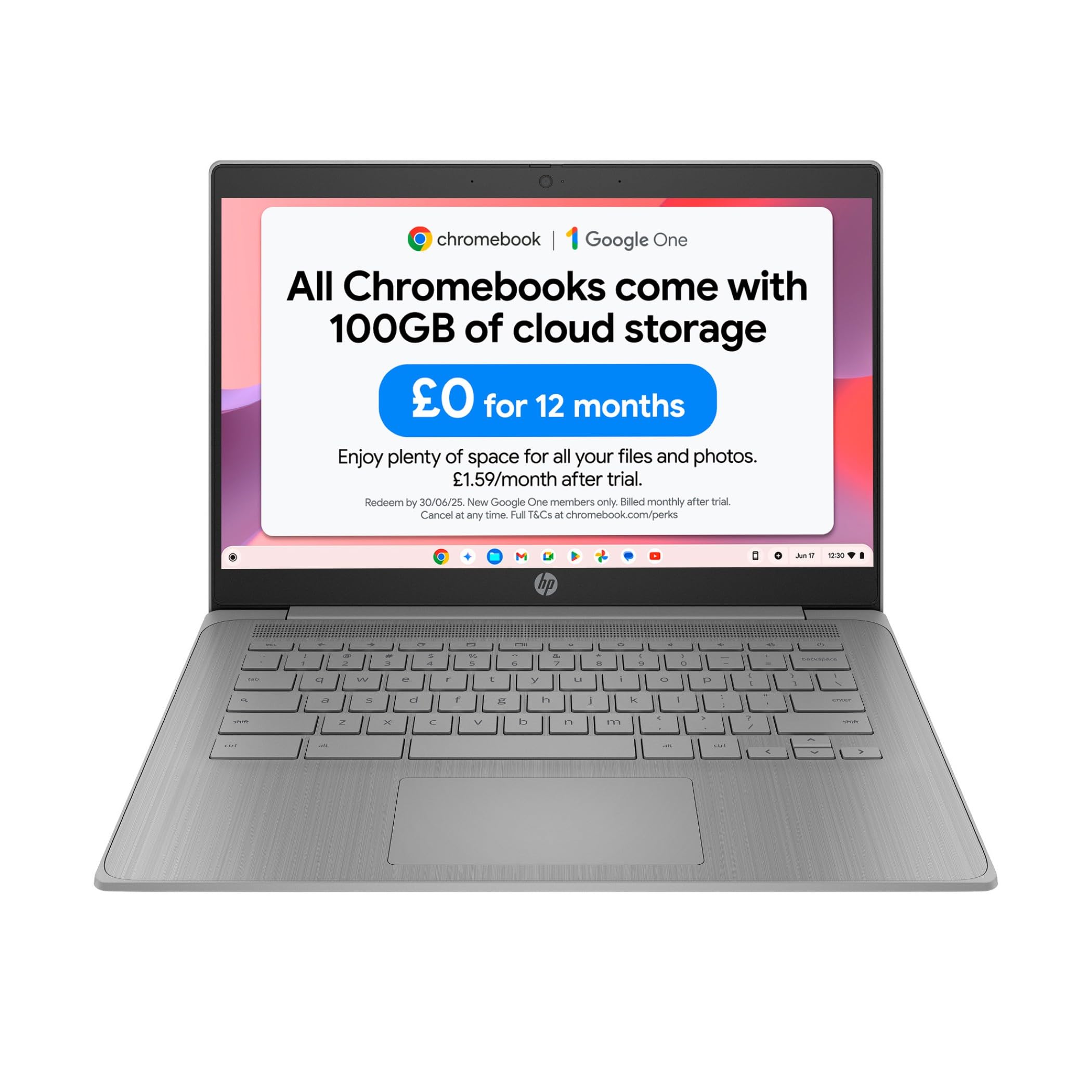 HP Chromebook 14" | Intel Celeron N4500 Processor | 4GB RAM | 64GB eMMC | Intel 
