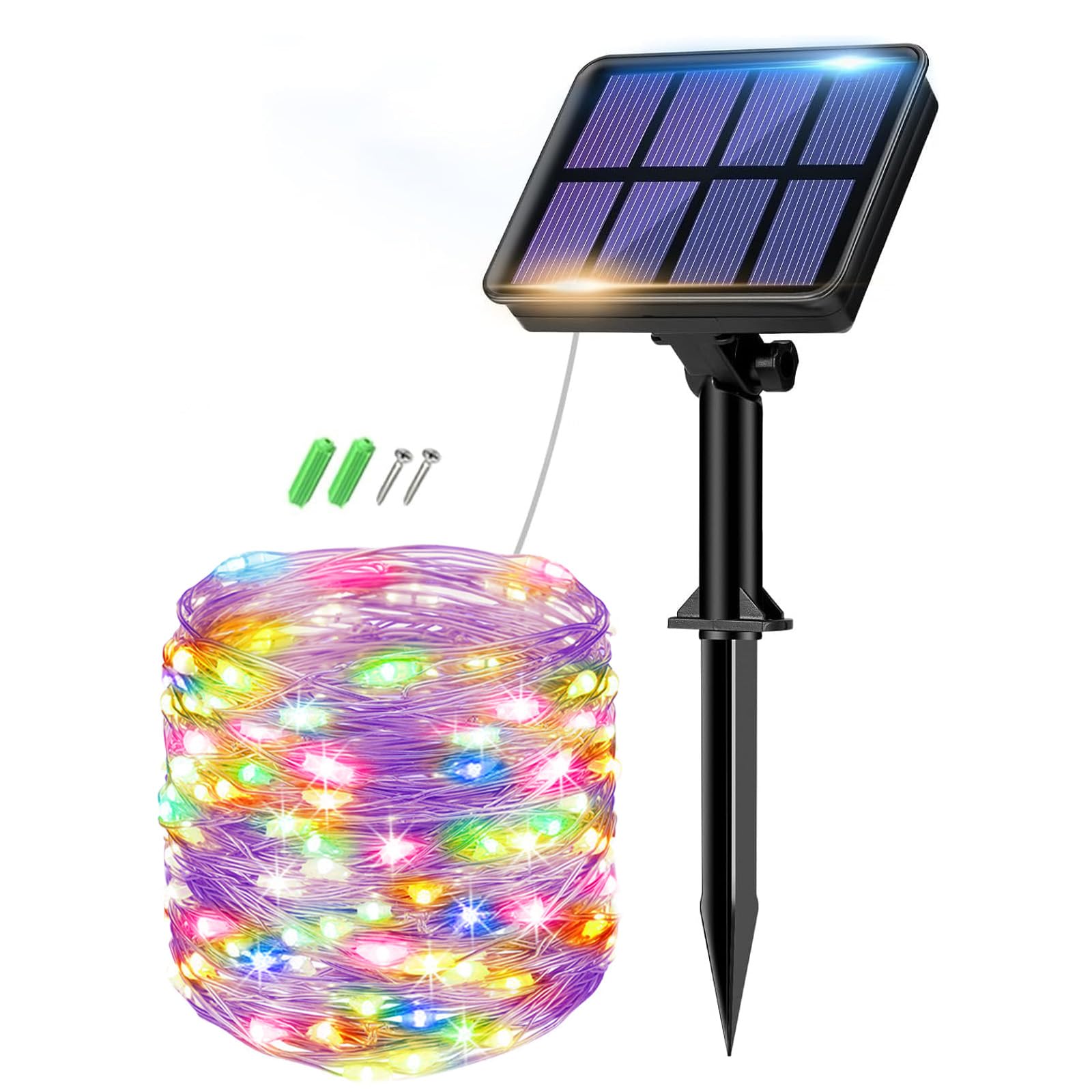 btfarm 8M/26FT 80 LED Solar String Lights Outdoor Garden