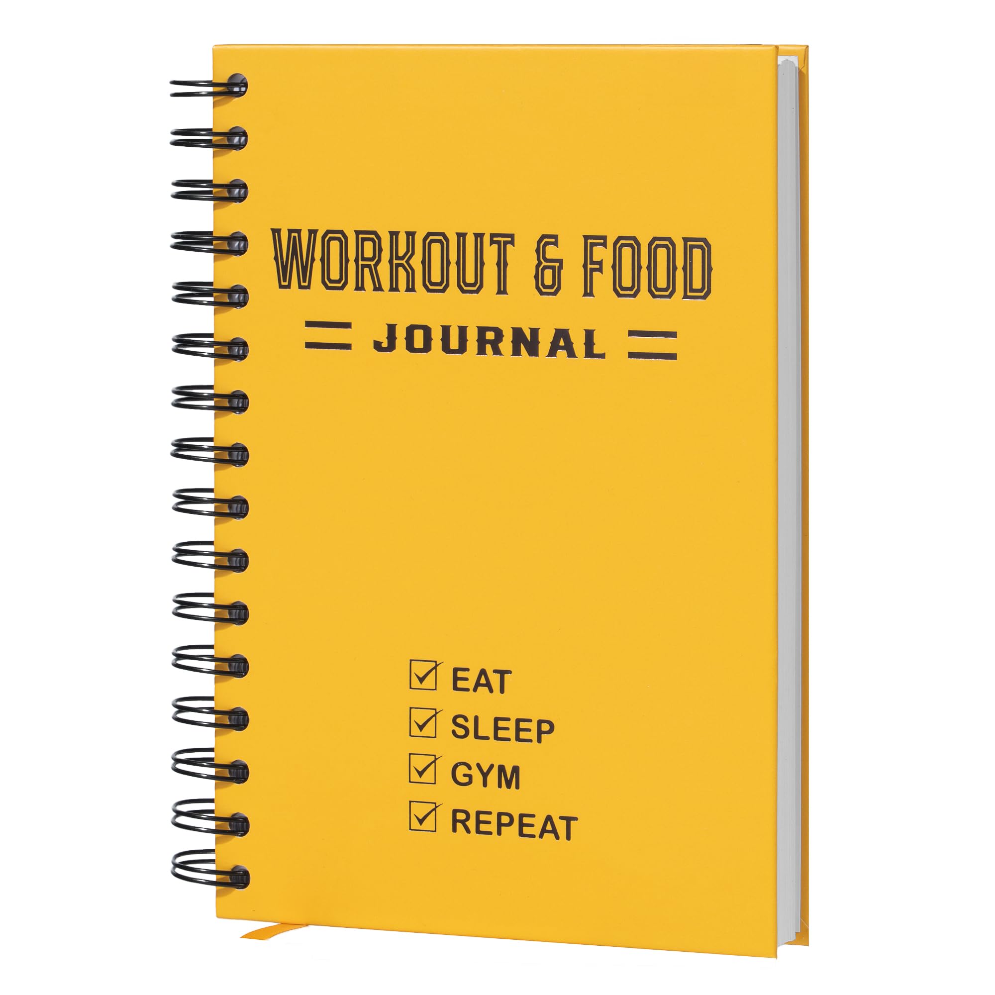 Nextnoid Hardcover Fitness & Food Journal - Nutrition & Workout Planner for Men 