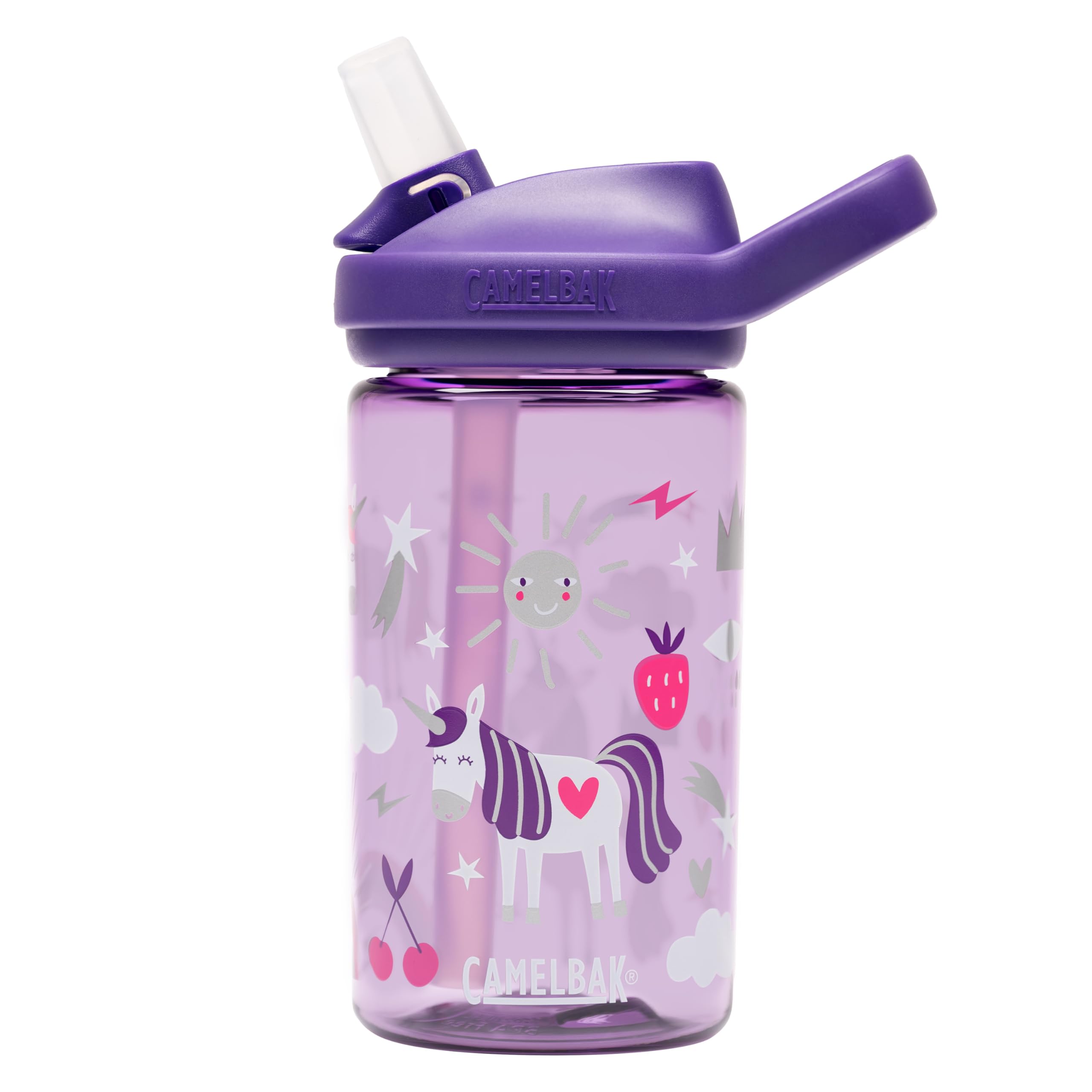 CamelBak Eddy+ Kids Water Bottle with Bite Valve Straw, Leak‑Resistant Easy Sip 