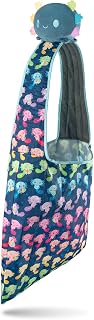 TeeTurtle Axolotl Blue & Rainbow Tote Bag | Reusable Tote Bag, Fun Graphic Print, Collectible Design, Gift for Teens and Adults