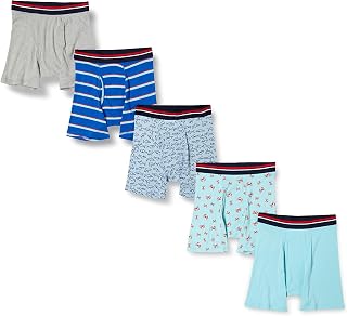 Amazon Essentials Men's Breathable Cotton Boxer Briefs, Tagless