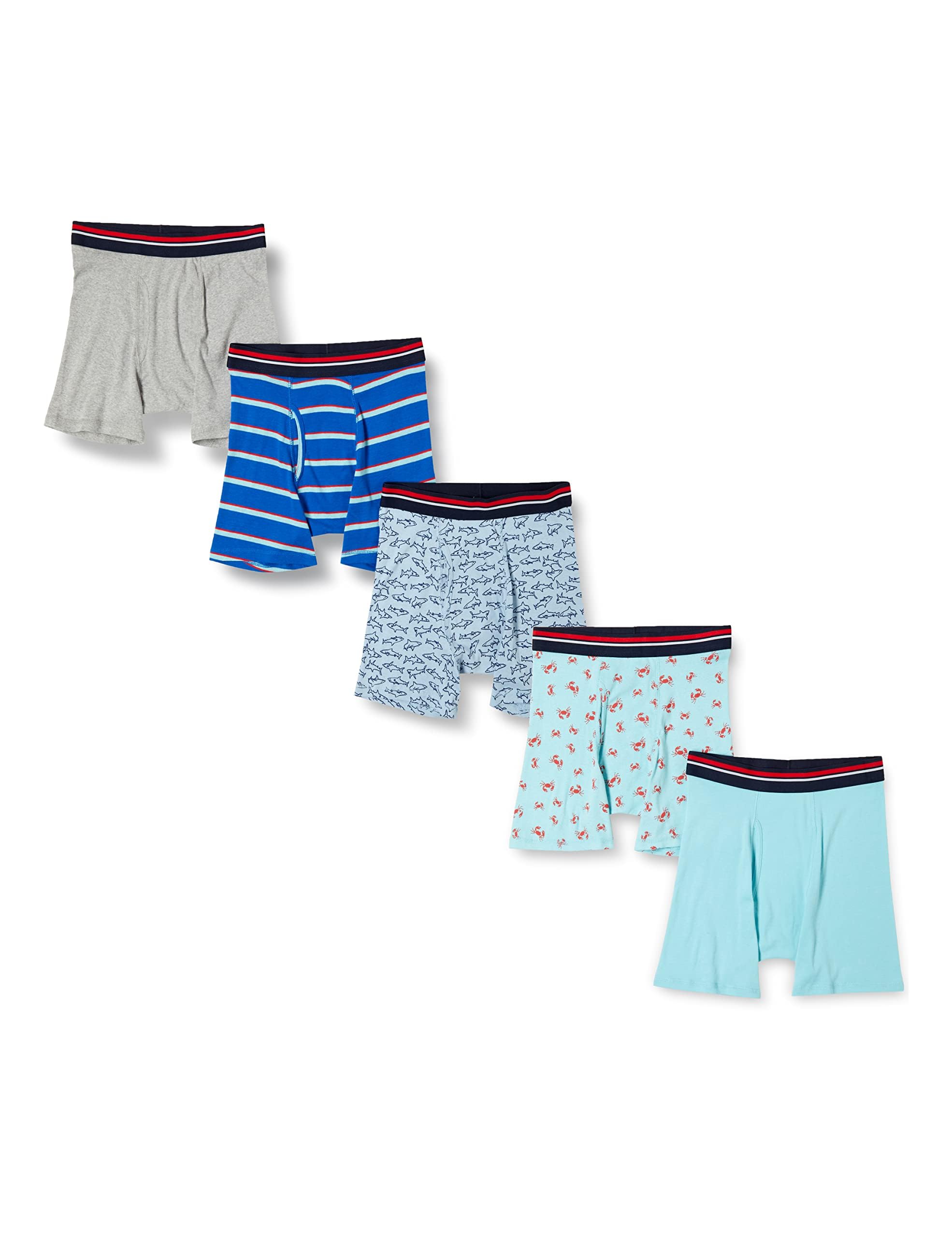 Amazon Essentials Men's Breathable Cotton Boxer Briefs, Tagless