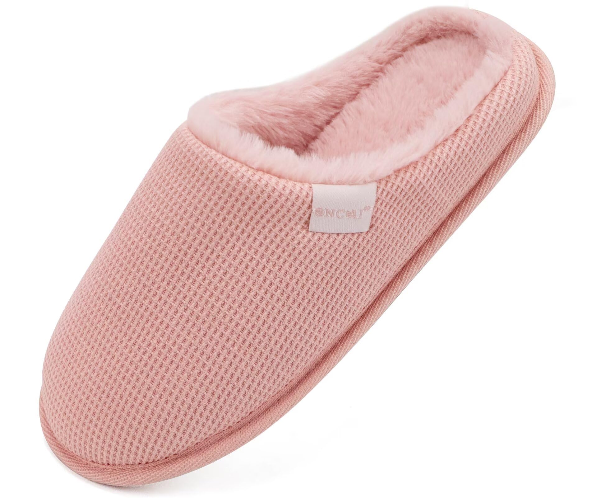 ONCAI Women's House Slippers, Cushion Memory Foam Waffle Upper Home Comfortable 