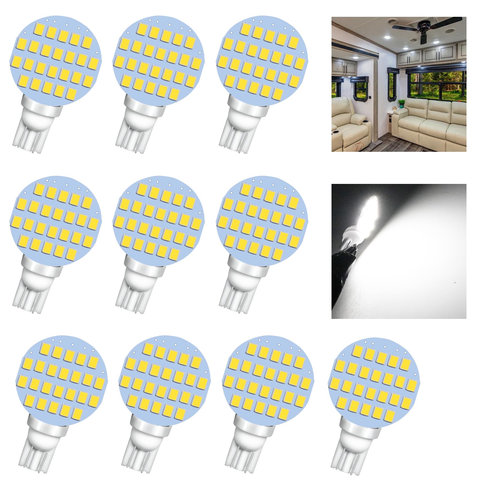 921 LED Bulb RV Interior Light Bulbs T10 912 922 194 Led Bulb for RV Camper Trai