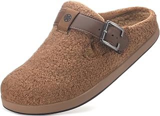 Sisttke Women's Men's Winter Slippers Fur Clogs and Warm Mules