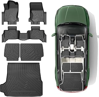 All Weather Floor Mats & Cargo Liner for 2027 2026 2025 Toyota 4Runner 5 Seats(Not fit Hybrid) Non-Slip, Custom Fit 1st & 2nd Row with Trunk Mat Backrest Mat TPE Full Set for 4Runner Accessories