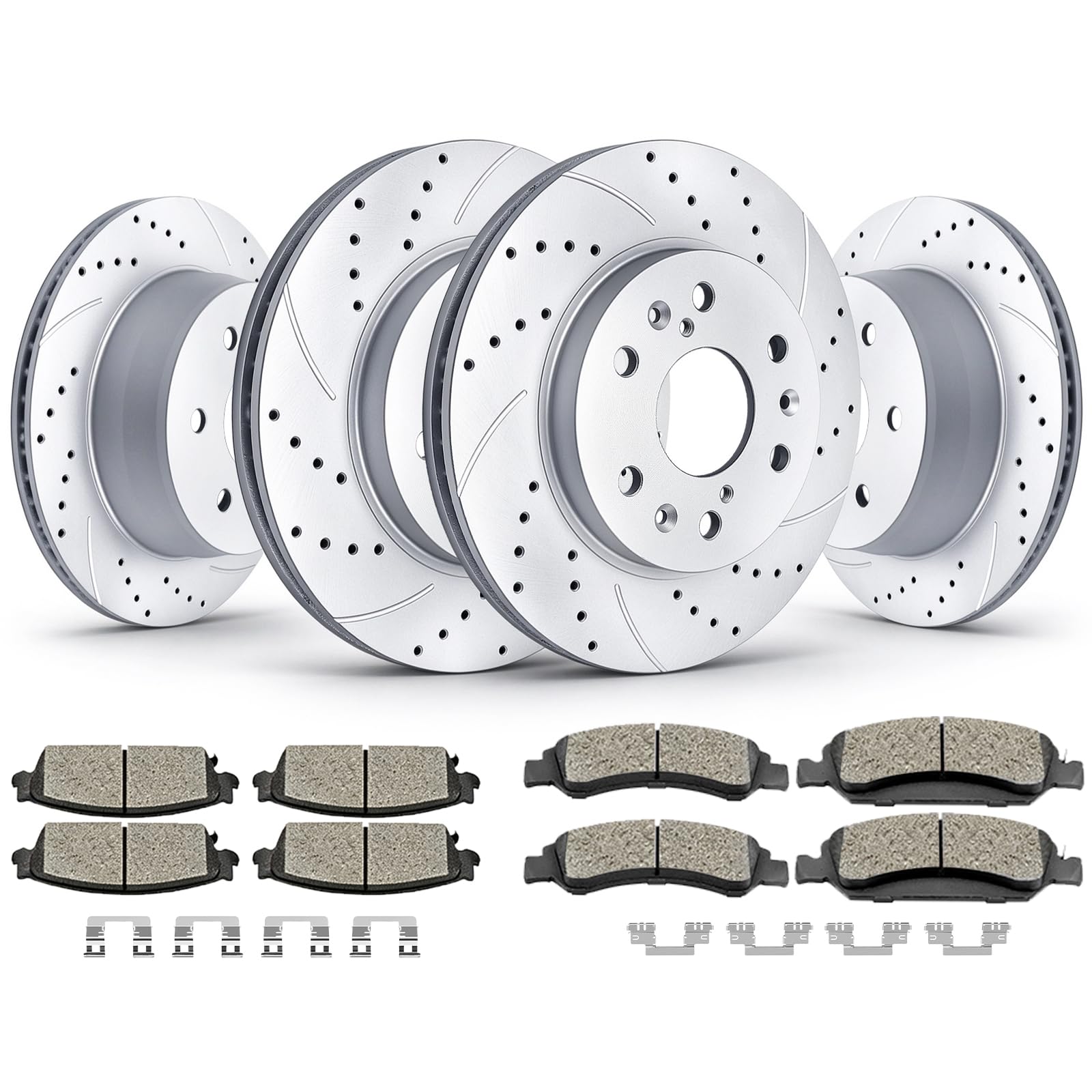 Acinoparts Front and Rear Brake Kit for Cadillac Escalade | Chevy Silverado 1500