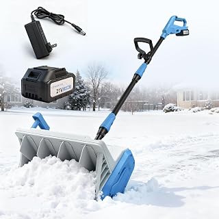 Cordless Snow Shovel,14-Inch Electric Snow Blower, 21V, 4-Ah Battery Powered Snow Removal with Directional Plate, 26FT Throw Distance Snow Thrower for Driveway/Steps/Deck/Sidewalk (1 Battery Set)