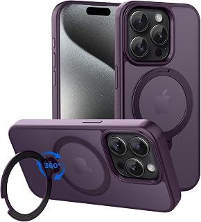 CACOE Magnetic Case for iPhone 15 Pro with Stand, Compatible with MagSafe