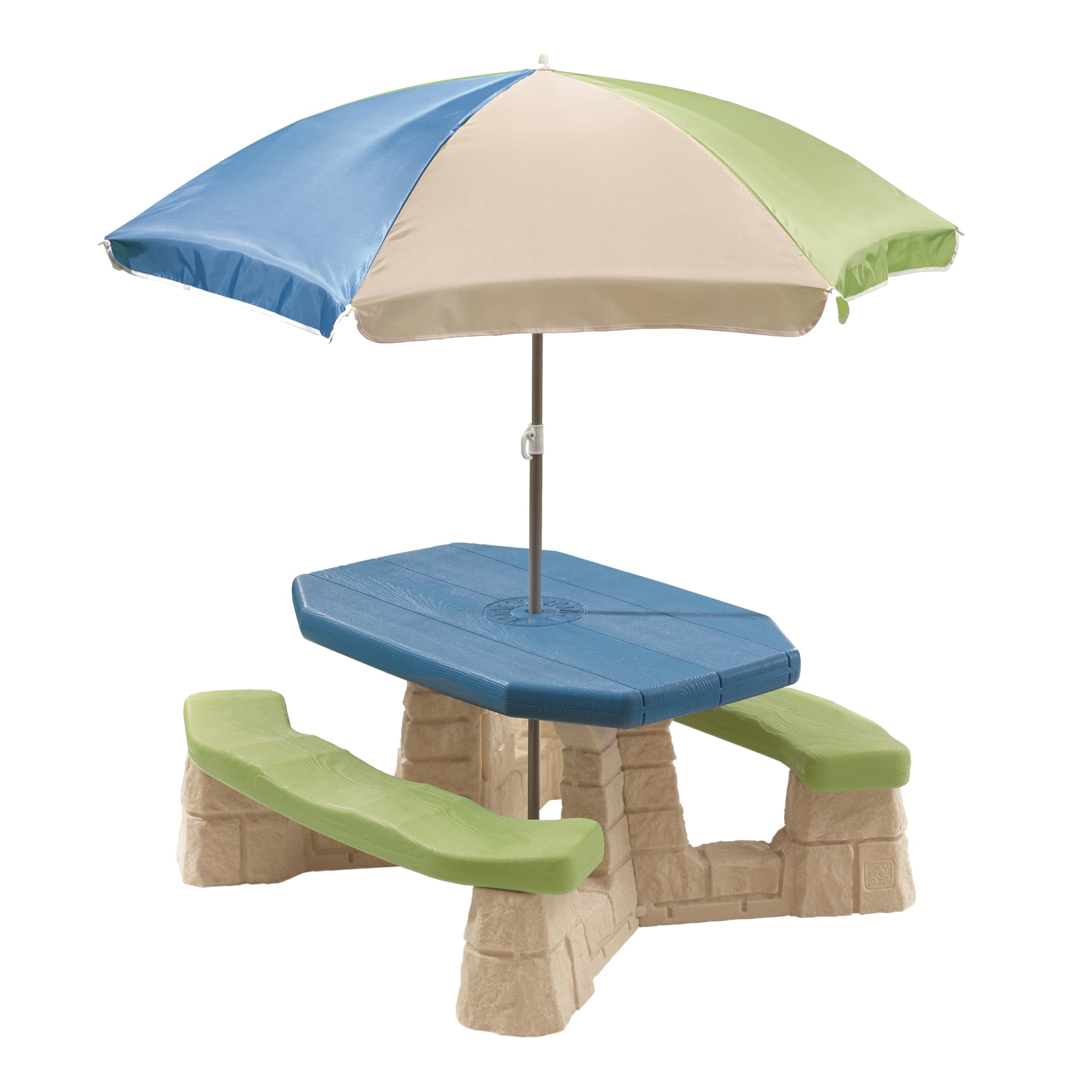 Step2 Naturally Playful Kids Picnic Table with Removable Umbrella, Indoor/Outdoo