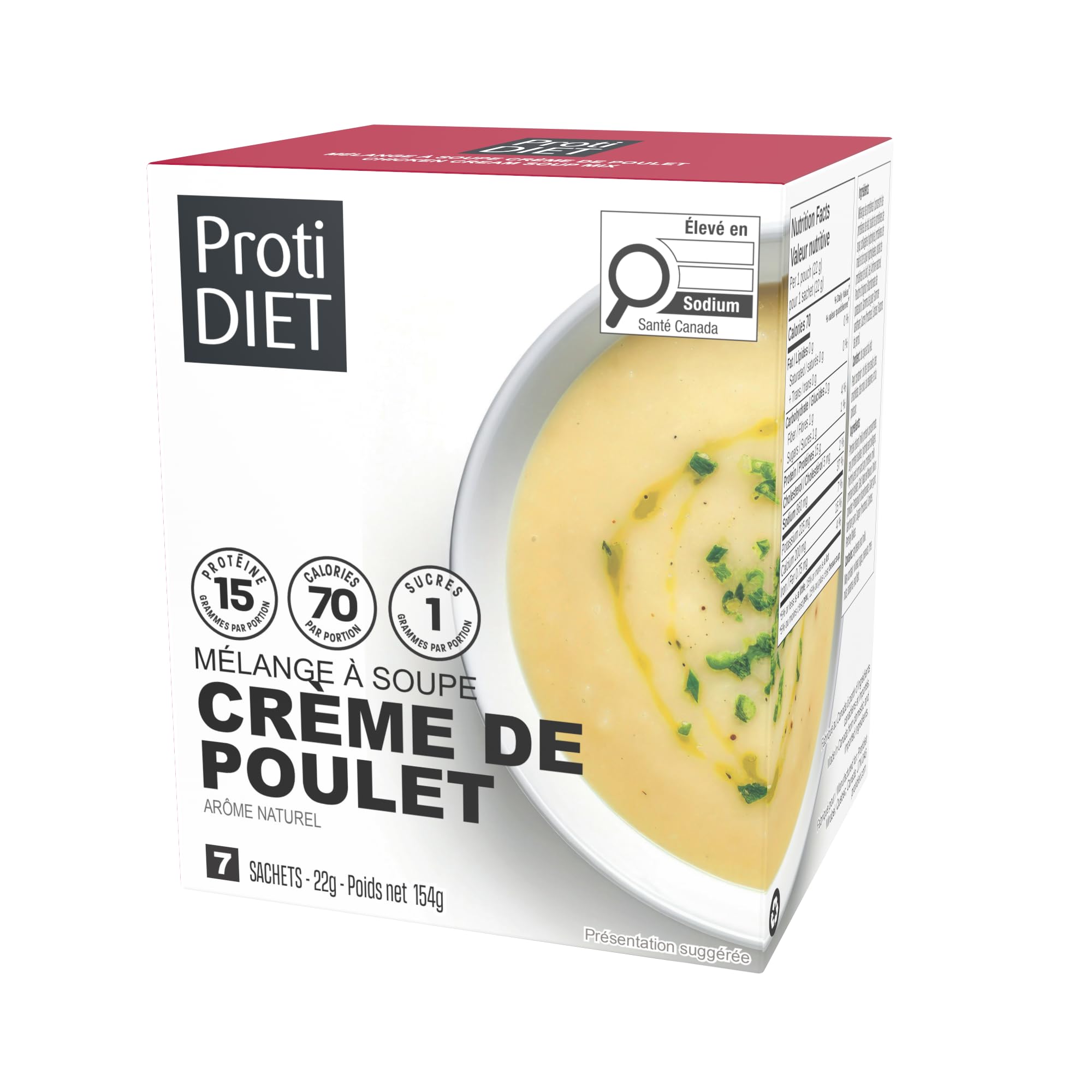 Protidiet Creamy Chicken Soup Mix (7 Pouches) by Protidiet