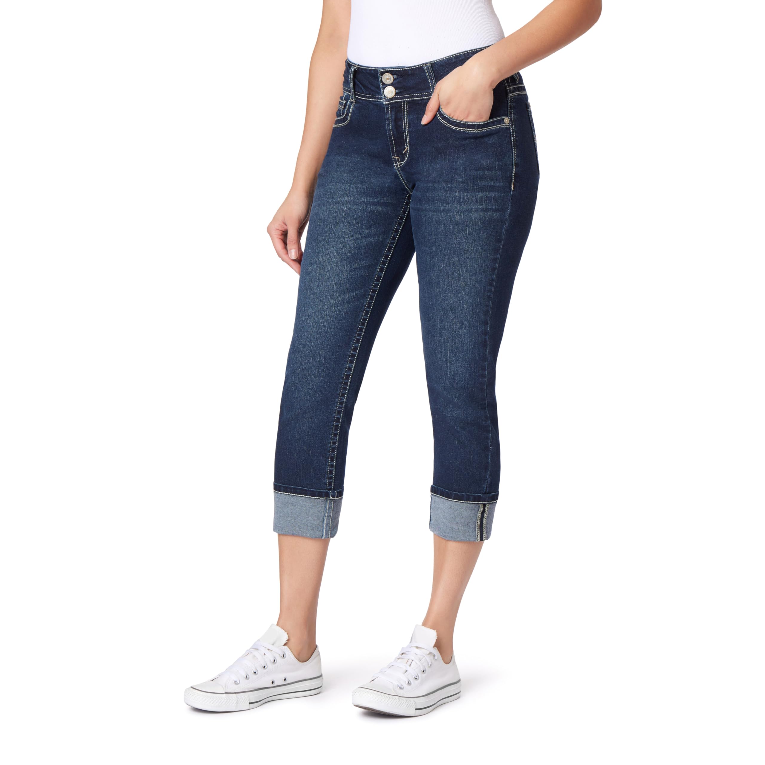 WallFlower Luscious Curvy Cropped Jeans for Women