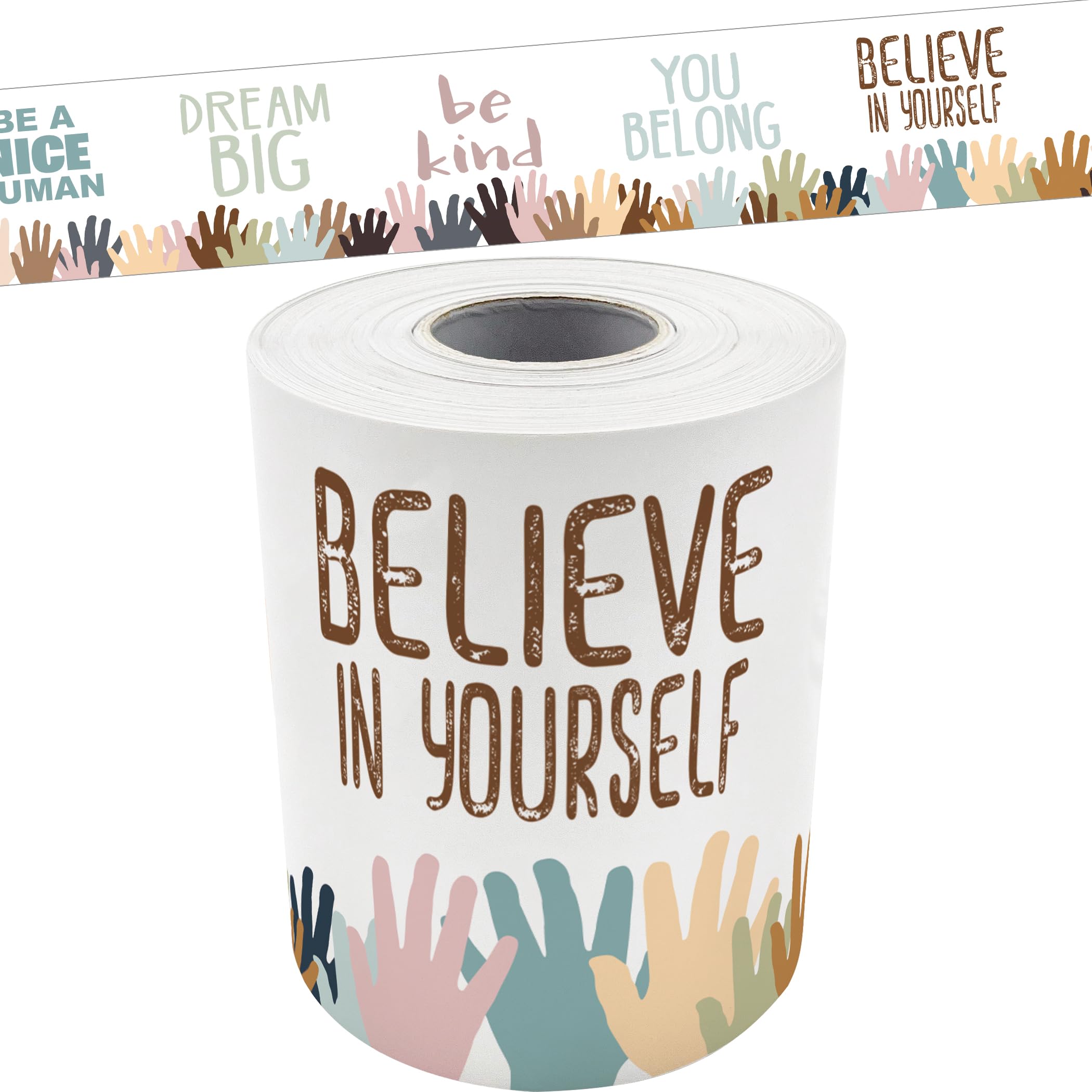 Teacher Created Resources Everyone is Welcome Helping Hands Straight Rolled Bord