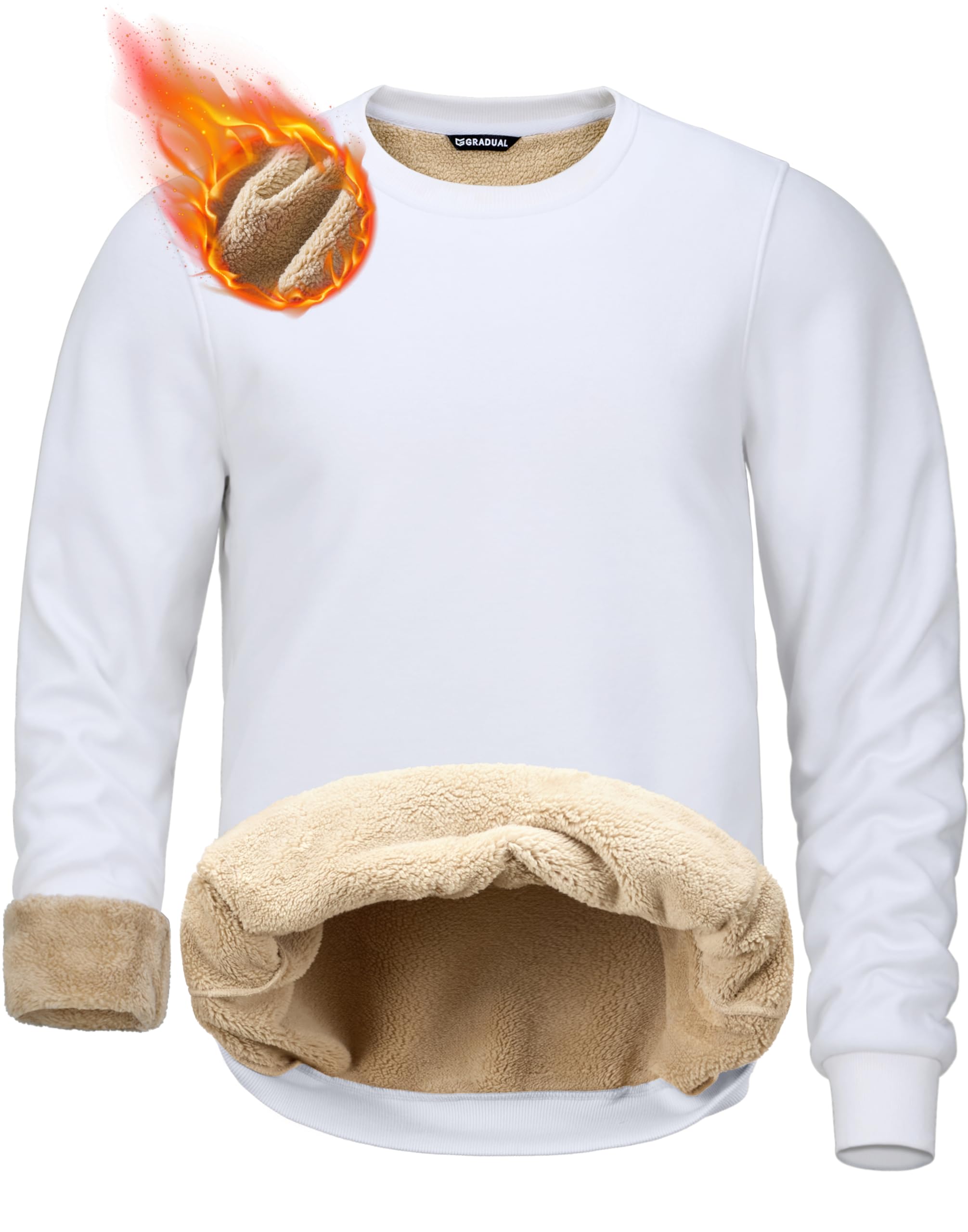 G Gradual Sherpa Lined Sweatshirts for Men Fleece Pullover