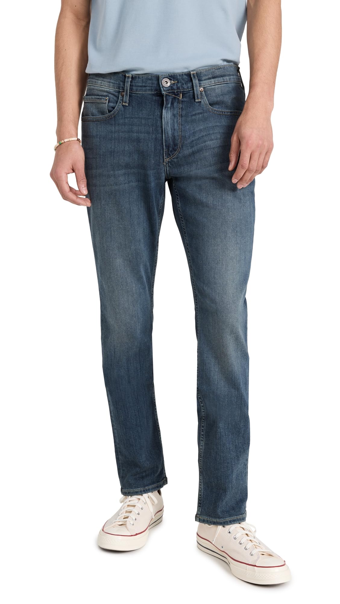 Paige Men's Federal Transcend Slim Fit Straight Leg Trousers