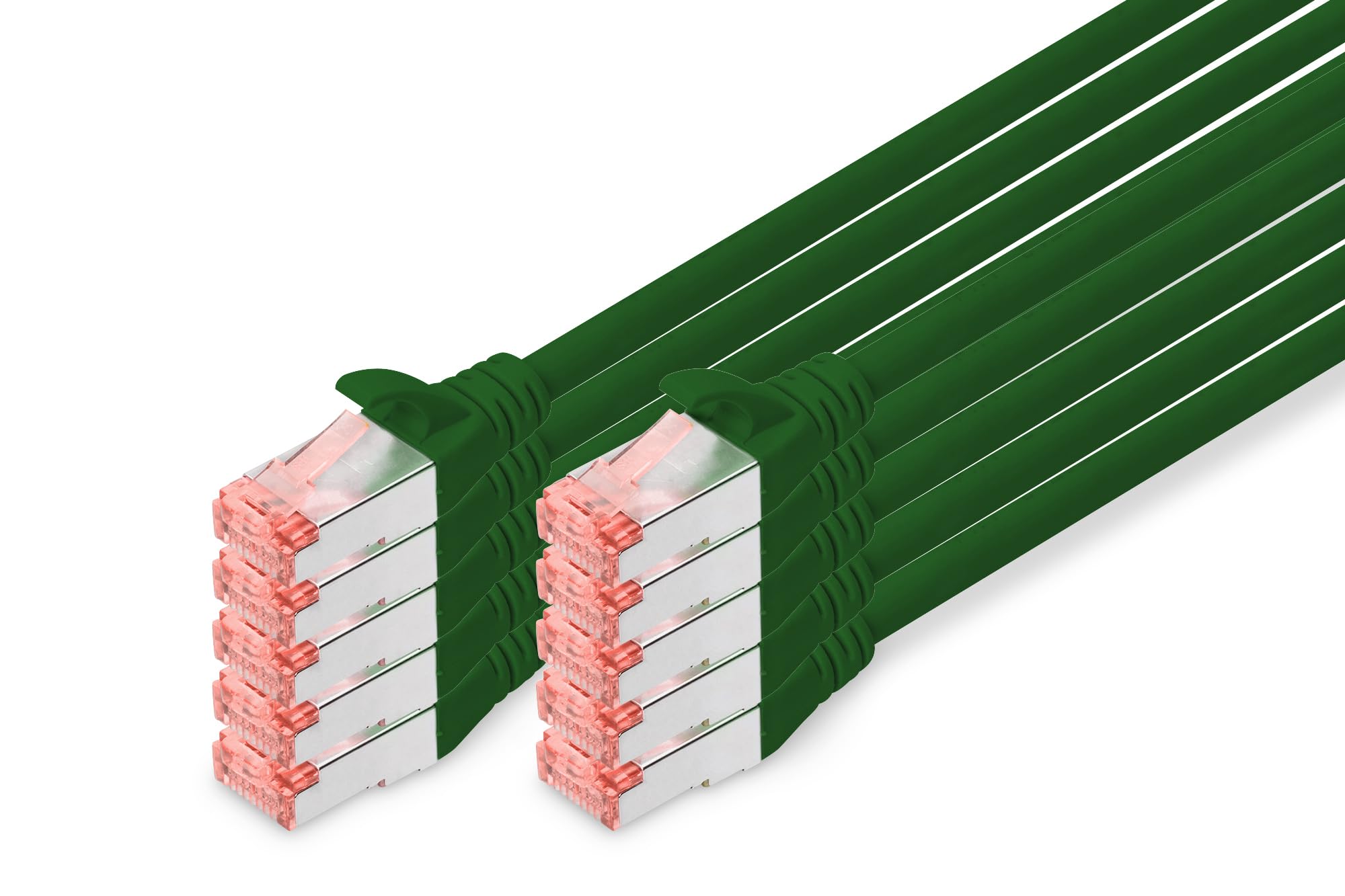 DIGITUS Cat 6-0.25m LAN Cable - 10 pieces - RJ45 Network Cable - S/FTP