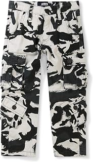 Aeslech Boys' Cargo Trousers, 8 Pockets Casual Outdoor Trip Hiking Pants