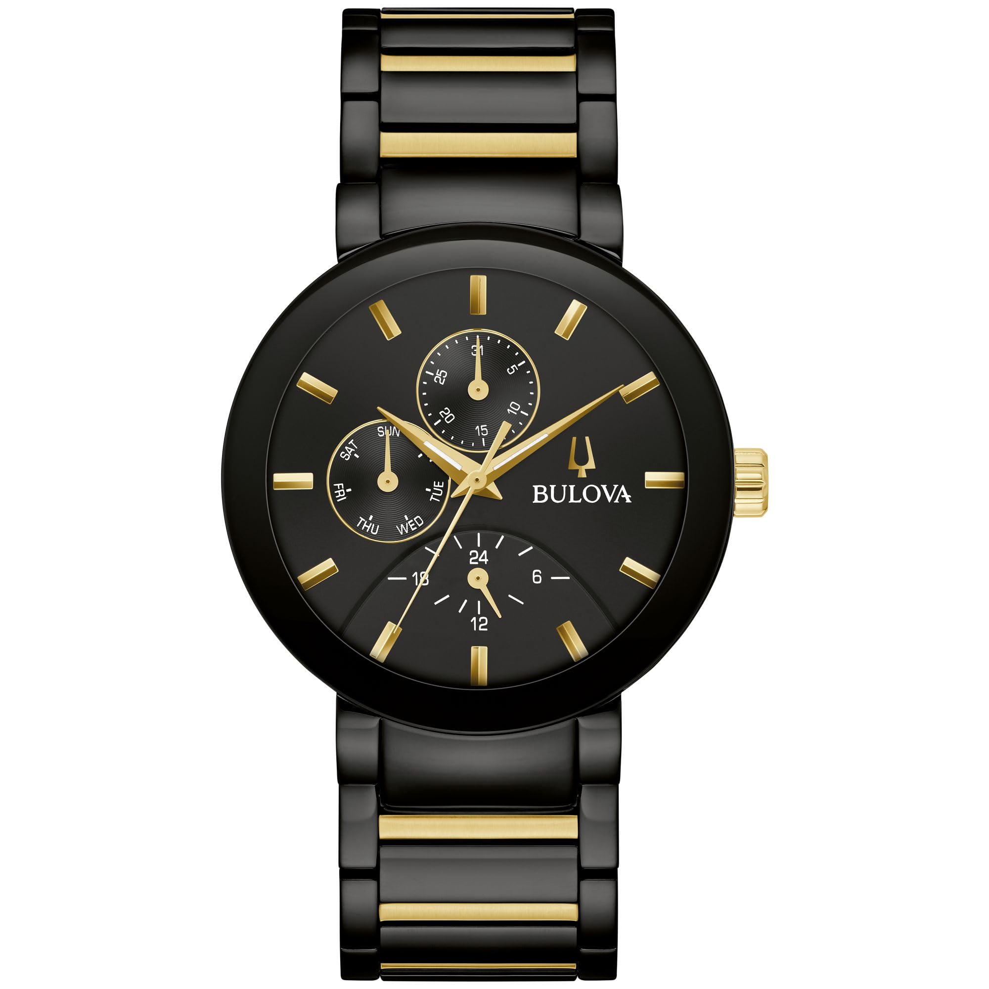 Bulova Men's Quartz Modern Bulova Ion-Plated Two-Tone Stainless Steel
