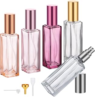 Segus Perfume Atomisers Refillable, 5 Pcs 20ml Glass Atomiser Spray Bottle, Empty Perfume Bottle for Pocket, Purse, Handbag and Luggage