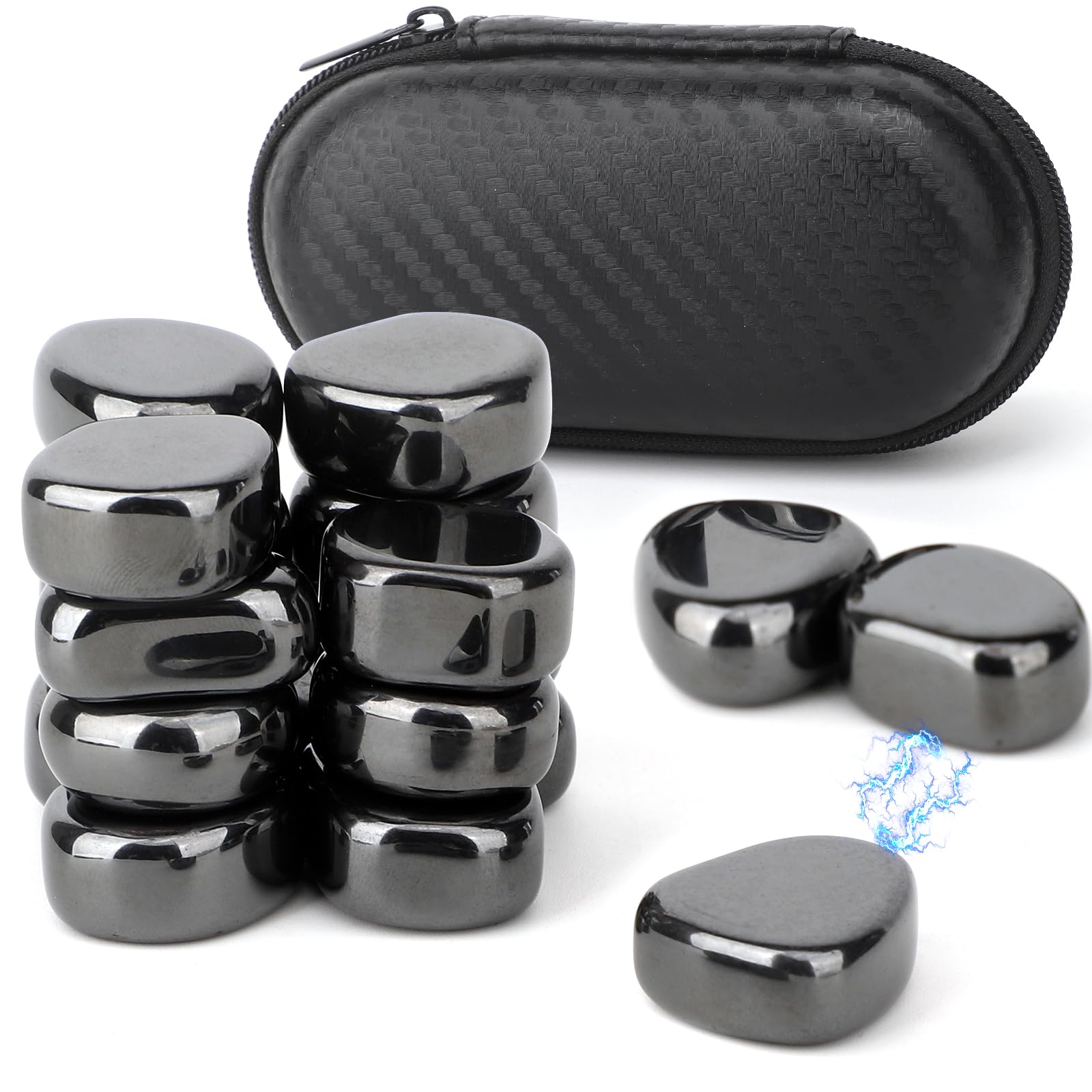 Black Fridge Magnet Rocks Multi-use Craft Gadget for Home Office Decorations, Po